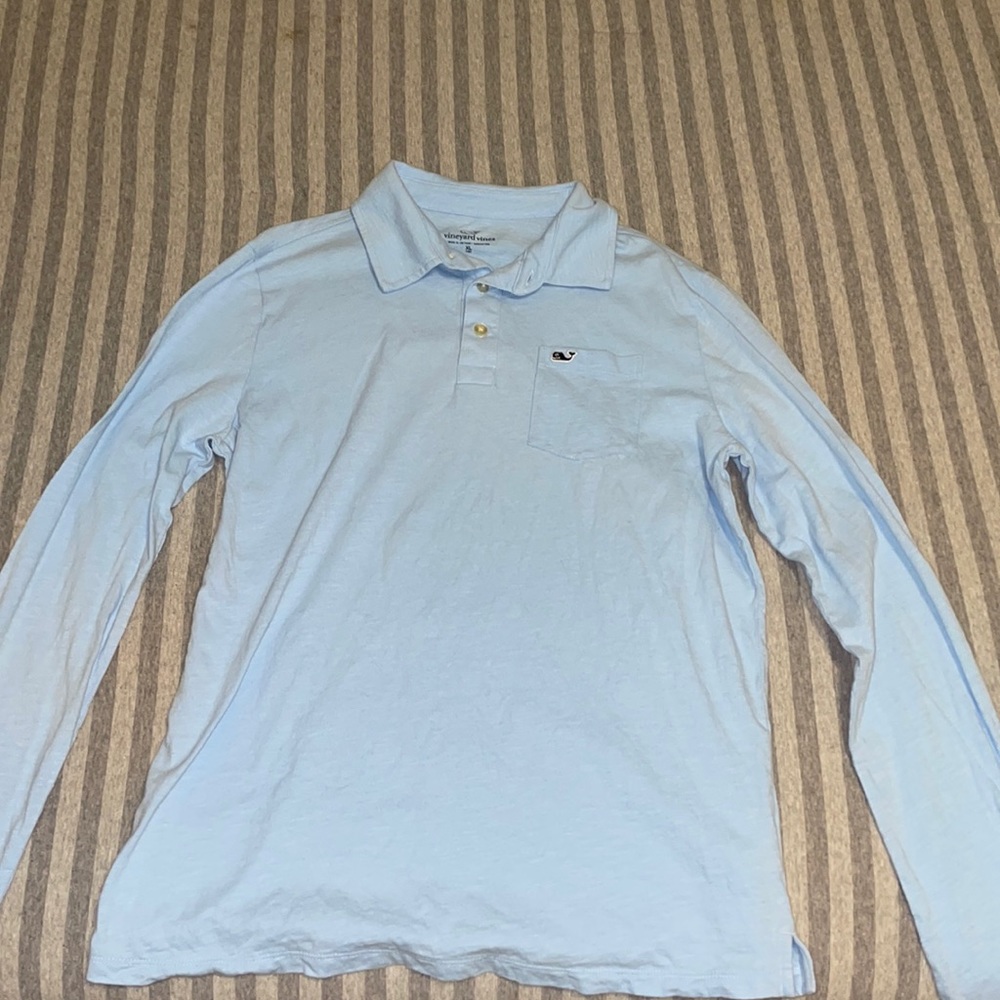 Boys Vineyard Vines Long Sleeve Polo Size XL